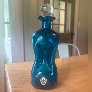 VTG Mid-Century Scandinavian Kastrup Blown Glass ‘Kluk Kluk’ Decanter Vase